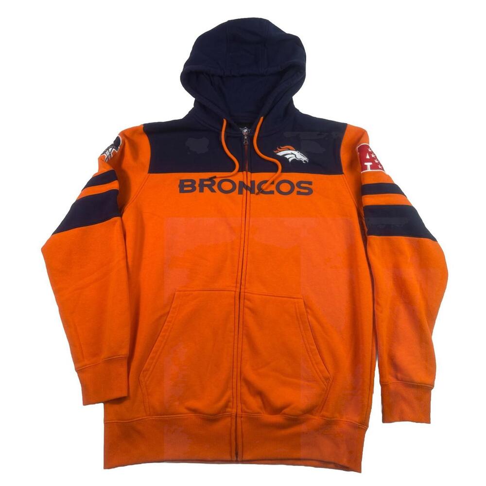 Denver Broncos Men's G-III Zip Hood Sweatshirt Large.